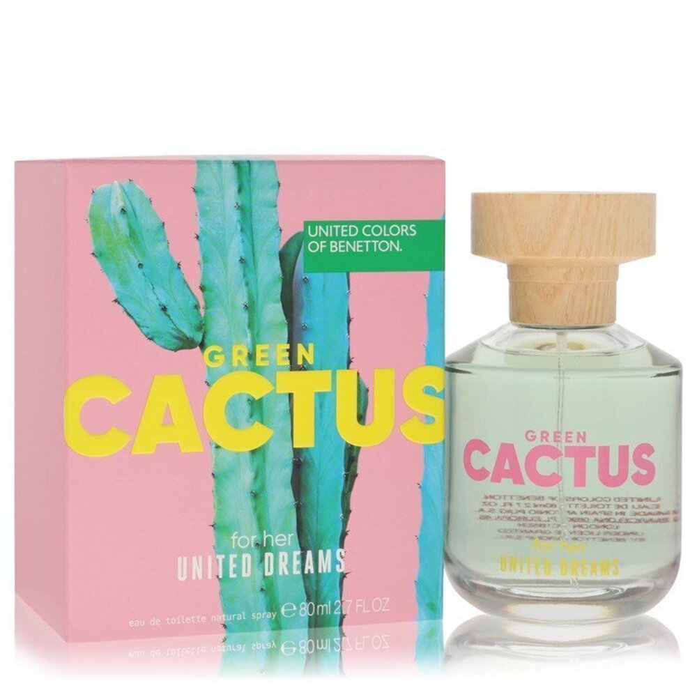 United Dreams Green Cactus by Benetton Eau De Toilette Spray 2.7 oz